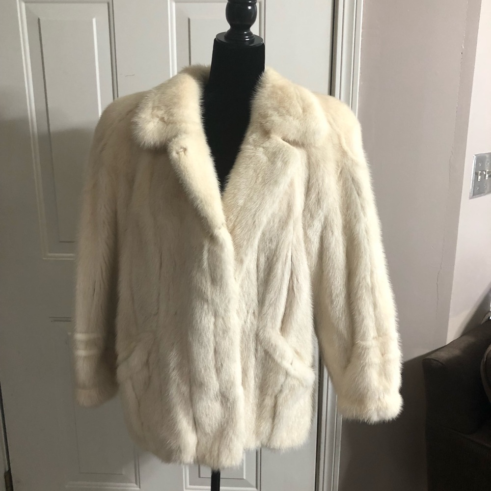 ❌SOLD❌ RARE! real mink fur & leather coat 1970’s Vintage - Picture 2 of 8